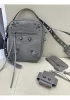 The Route 66 Brushed Leather Messenger Bag Grey