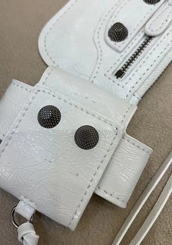The Route 66 Brushed Leather Messenger Bag White