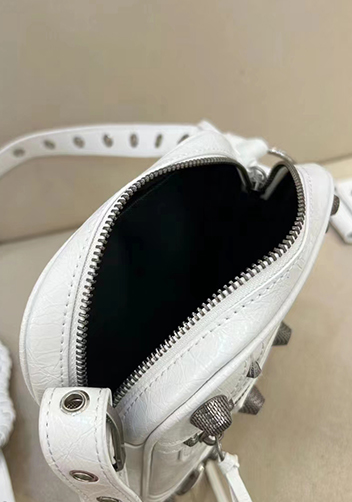 The Route 66 Brushed Leather Messenger Bag White