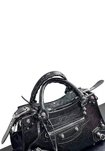 The Route 66 Brushed Leather Large Tote Black