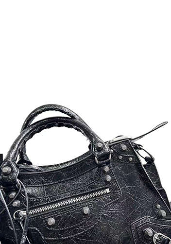 The Route 66 Brushed Leather Large Tote Black