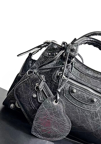 The Route 66 Brushed Leather Large Tote Black