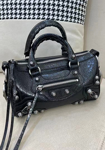 The Route 66 Brushed Leather Mini Bag Black