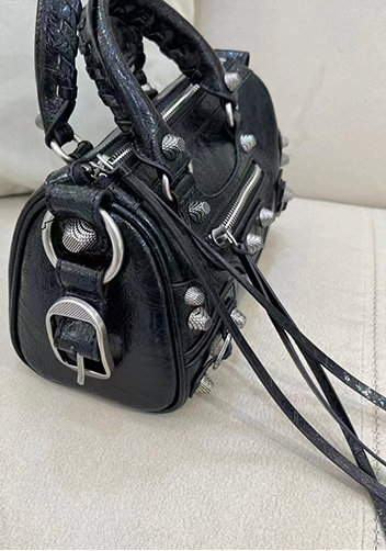 The Route 66 Brushed Leather Mini Bag Black