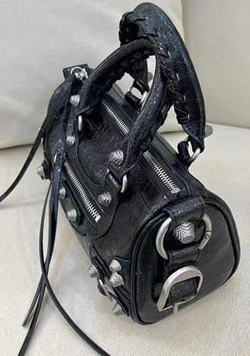 The Route 66 Brushed Leather Mini Bag Black