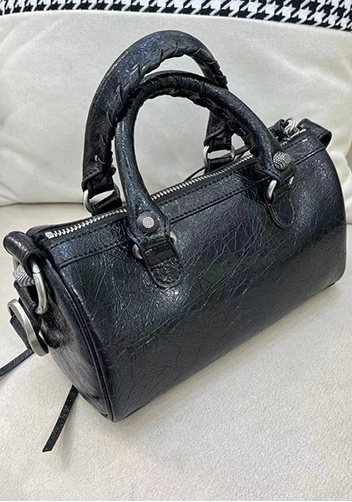 The Route 66 Brushed Leather Mini Bag Black