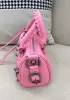 The Route 66 Brushed Leather Mini Bag Pink