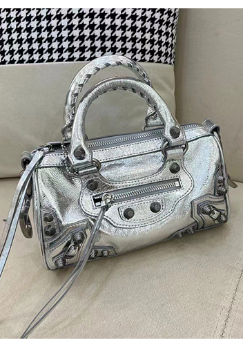 The Route 66 Brushed Leather Mini Bag Silver