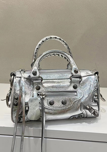 The Route 66 Brushed Leather Mini Bag Silver