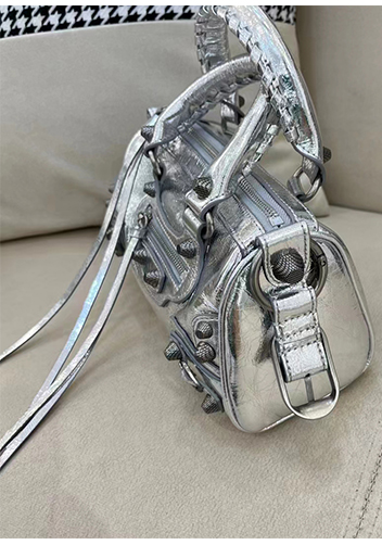 The Route 66 Brushed Leather Mini Bag Silver