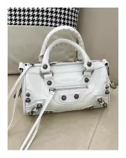 The Route 66 Brushed Leather Mini Bag White