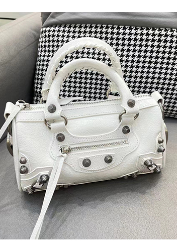 The Route 66 Brushed Leather Mini Bag White