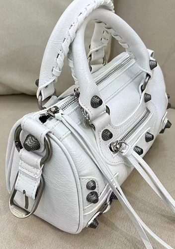 The Route 66 Brushed Leather Mini Bag White
