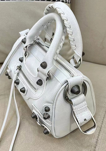 The Route 66 Brushed Leather Mini Bag White