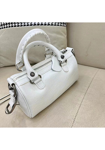 The Route 66 Brushed Leather Mini Bag White