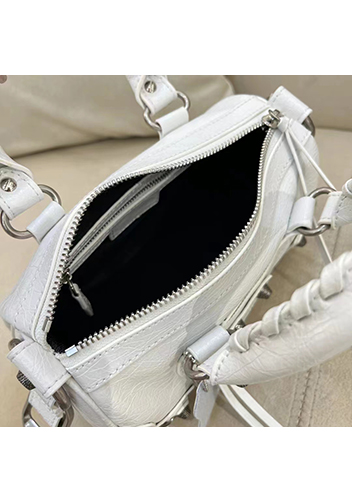 The Route 66 Brushed Leather Mini Bag White