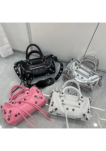 The Route 66 Brushed Leather Mini Bag White