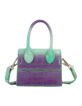 Small Is Beautiful Mini Bag Croc Vegan Leather Gradient Purple