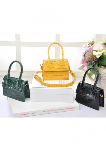 Small Is Beautiful Mini Bag Croc Vegan Leather Green
