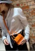 Small Is Beautiful Mini Bag Croc Vegan Leather Orange
