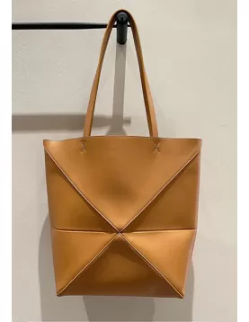 Adrienne Patchwork Leather Tote Camel