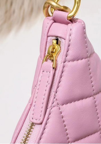 Adele Lambskin Chain Hobo Pink