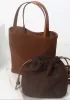 Adrienne Patchwork Suede Leather Mini Tote Camel