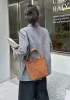 Adrienne Patchwork Suede Leather Mini Tote Camel