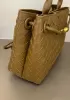 Allegria Woven Horizontal Leather Shoulder Bag Acorn
