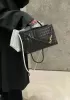 Allegria Woven Horizontal Leather Shoulder Bag Black