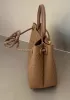 Allegria Woven Horizontal Leather Shoulder Bag Camel
