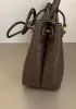 Allegria Woven Horizontal Leather Shoulder Bag Choco
