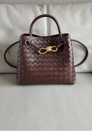 Allegria Woven Small Leather Shoulder Bag Choco