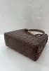 Allegria Woven Small Leather Shoulder Bag Choco