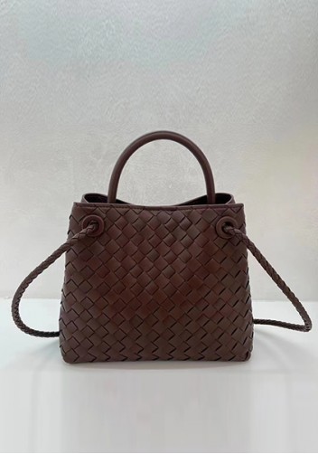 Allegria Woven Small Leather Shoulder Bag Choco