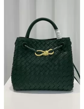 Allegria Woven Small Leather Shoulder Bag Green