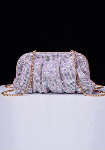 Elise Crystal-Embellished Pouch Light Purple