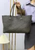 Grand Boulevard Woven Large Leather Tote Green