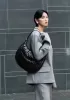 Gemini Woven Shoulder Bag Black