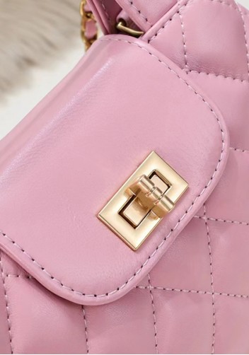 Adele Flap Top Handle Leather Shoulder Bag Pink