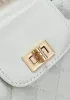 Adele Flap Top Handle Leather Shoulder Bag White