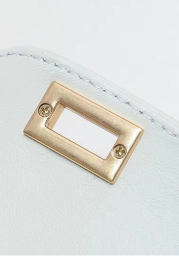 Adele Flap Top Handle Leather Shoulder Bag White
