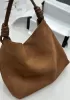 Adrienne Suede Leather Shoulder Bag Camel