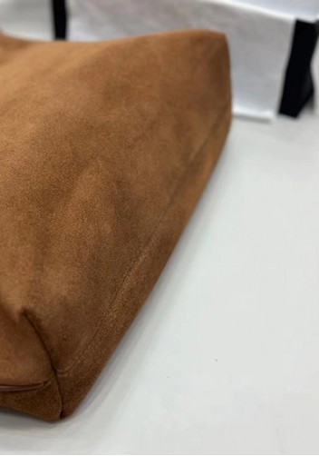 Adrienne Suede Leather Shoulder Bag Camel