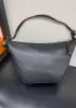 Adrienne Leather Hobo Bag Black