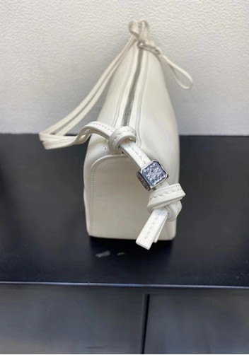 Adrienne Leather Hobo Bag White