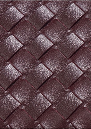 Allegria Woven Horizontal Vegan Leather Shoulder Bag Choco