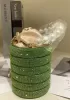 Elise Crystal-Embellished Bucket Green