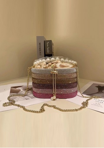 Elise Crystal-Embellished Bucket Multicolor