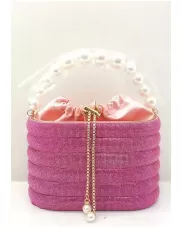 Elise Crystal-Embellished Bucket Pink